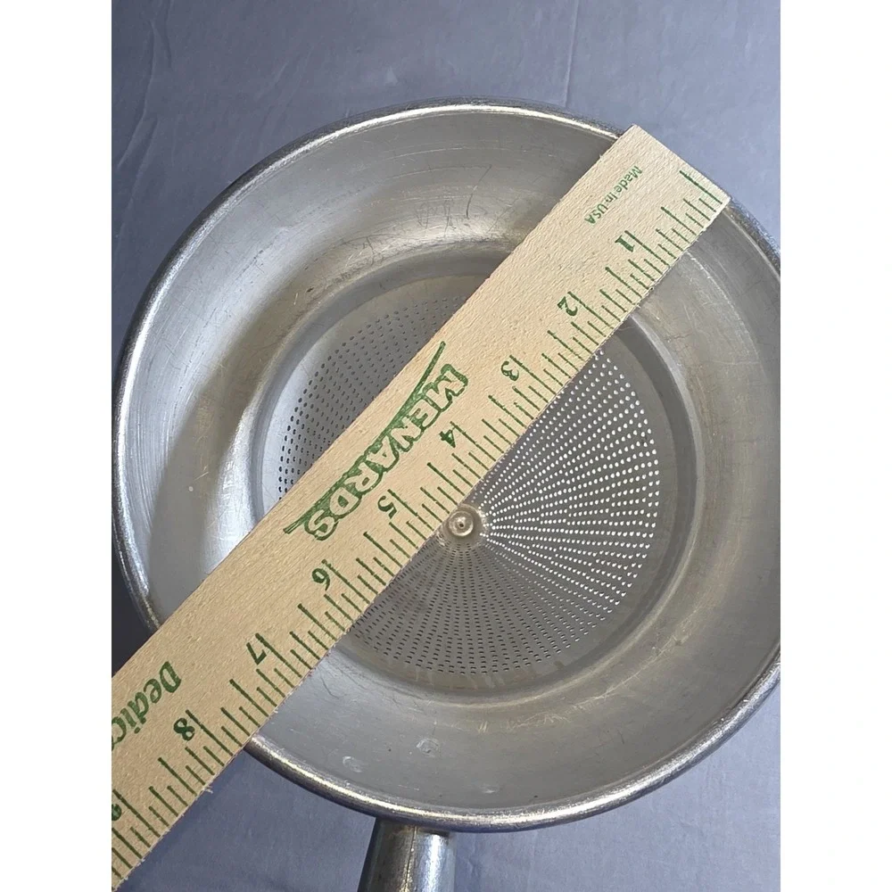 Vintage Wear-Ever No. 475 Aluminum Cone Strainer Sieve Colander Black Handle USA